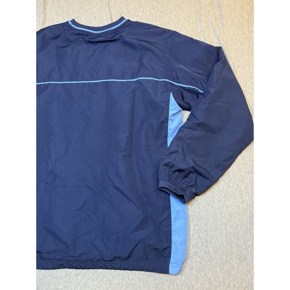 Vintage Starter Mens Navy Blue V-Neck Windbreaker Pullover Jacket Sz M 38-40 - Picture 12 of 14